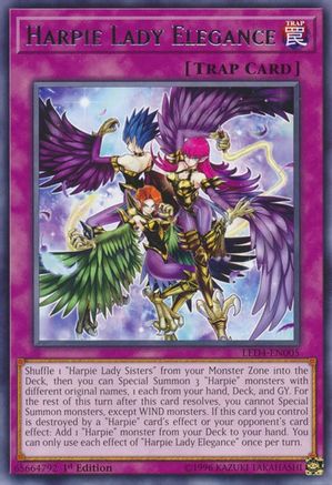 Harpie Lady Elegance (LED4-EN005) - Legendary Duelists: Sisters of the Rose 1st Edition Legendary Duelists: Sisters of the Rose Yugioh Single Squirtle Squad Card Shop.
