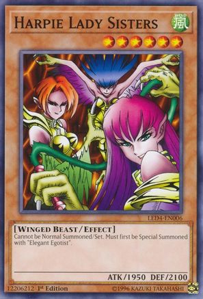 Harpie Lady Sisters (LED4-EN006) - Legendary Duelists: Sisters of the Rose 1st Edition Legendary Duelists: Sisters of the Rose Yugioh Single Squirtle Squad Card Shop.