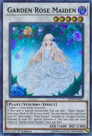 Garden Rose Maiden (LED4-EN023) - Legendary Duelists: Sisters of the Rose 1st Edition Legendary Duelists: Sisters of the Rose Yugioh Single Squirtle Squad Card Shop.
