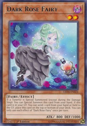 Dark Rose Fairy (LED4-EN024) - Legendary Duelists: Sisters of the Rose 1st Edition Legendary Duelists: Sisters of the Rose Yugioh Single Squirtle Squad Card Shop.