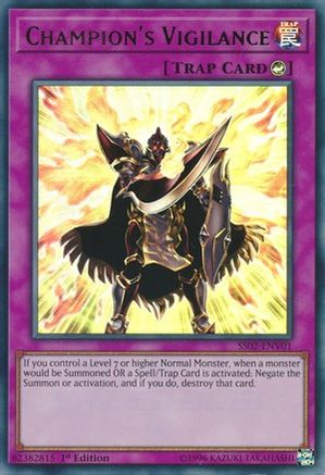 Champion's Vigilance (SS02-ENV01) - Speed Duel Decks: Duelists of Tomorrow 1st Edition Speed Duel Decks: Duelists of Tomorrow Yugioh Single Squirtle Squad Card Shop.