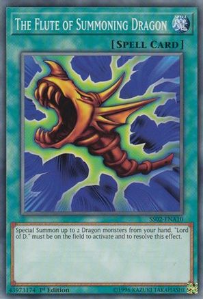 The Flute of Summoning Dragon (SS02-ENA10) - Speed Duel Decks: Duelists of Tomorrow 1st Edition Speed Duel Decks: Duelists of Tomorrow Yugioh Single Squirtle Squad Card Shop.