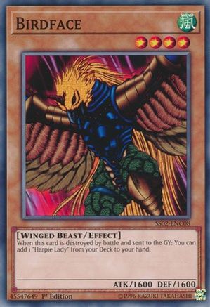 Birdface (SS02-ENC08) - Speed Duel Decks: Duelists of Tomorrow 1st Edition Speed Duel Decks: Duelists of Tomorrow Yugioh Single Squirtle Squad Card Shop.
