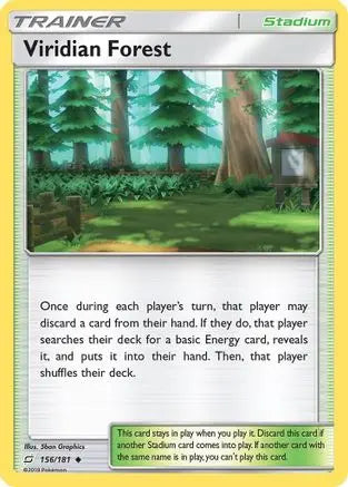 Viridian Forest 156 - Reverse Holofoil SM Team Up - Uncommon