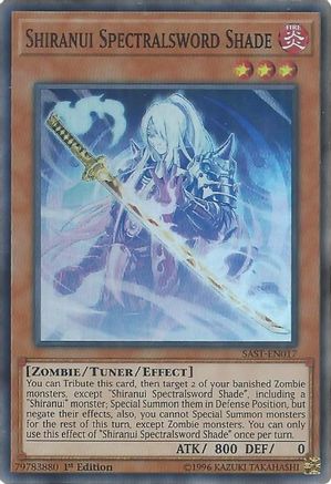Shiranui Spectralsword Shade (SAST-EN017) - Savage Strike 1st Edition Savage Strike Yugioh Single Squirtle Squad Card Shop.