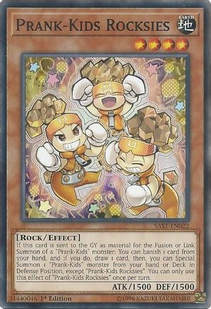 Prank-Kids Rocksies (SAST-EN022) - Savage Strike 1st Edition Savage Strike Yugioh Single Squirtle Squad Card Shop.