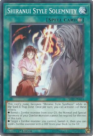 Shiranui Style Solemnity (SAST-EN064) - Savage Strike 1st Edition Savage Strike Yugioh Single Squirtle Squad Card Shop.