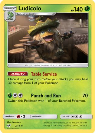 Ludicolo 002 - Holofoil Detective Pikachu - Rare Detective Pikachu Pokemon Single Squirtle Squad Card Shop.