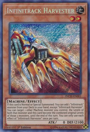 Infinitrack Harvester (INCH-EN001) - The Infinity Chasers 1st Edition The Infinity Chasers Yugioh Single Squirtle Squad Card Shop.
