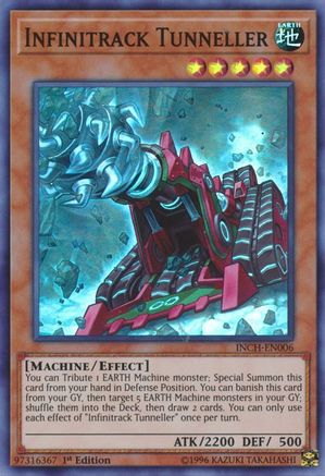 Infinitrack Tunneller (INCH-EN006) - The Infinity Chasers 1st Edition The Infinity Chasers Yugioh Single Squirtle Squad Card Shop.