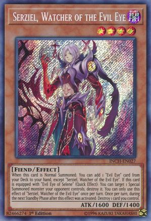 Serziel, Watcher of the Evil Eye (INCH-EN027) - The Infinity Chasers 1st Edition The Infinity Chasers Yugioh Single Squirtle Squad Card Shop.