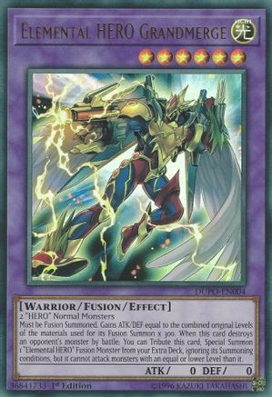 Elemental HERO Grandmerge (DUPO-EN004) - Duel Power Unlimited Duel Power Yugioh Single Squirtle Squad Card Shop.