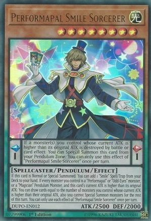 Performapal Smile Sorcerer (DUPO-EN012) - Duel Power Unlimited Duel Power Yugioh Single Squirtle Squad Card Shop.
