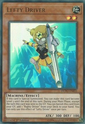 Lefty Driver (DUPO-EN033) - Duel Power 1st Edition Duel Power Yugioh Single Squirtle Squad Card Shop.