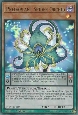 Predaplant Spider Orchid (DUPO-EN035) - Duel Power 1st Edition Duel Power Yugioh Single Squirtle Squad Card Shop.
