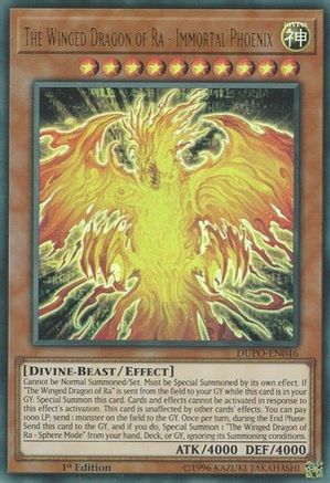 The Winged Dragon of Ra - Immortal Phoenix (DUPO-EN046) - Duel Power Unlimited Duel Power Yugioh Single Squirtle Squad Card Shop.