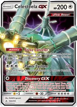 Celesteela GX 163 - Holofoil SM Unbroken Bonds - Ultra Rare SM - Unbroken Bonds Pokemon Single Squirtle Squad Card Shop.