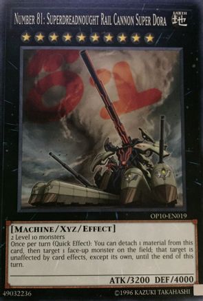 Number 81: Superdreadnought Rail Cannon Super Dora (OP10-EN019) - OTS Tournament Pack 10 Unlimited OTS Tournament Pack 10 Yugioh Single Squirtle Squad Card Shop.