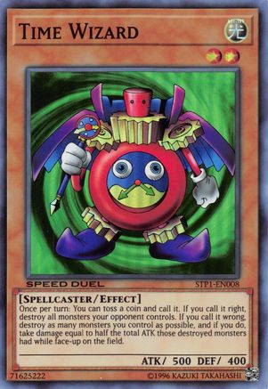 Time Wizard (STP1-EN008) - Speed Duel: Tournament Pack 1 Unlimited Speed Duel: Tournament Pack 1 Yugioh Single Squirtle Squad Card Shop.