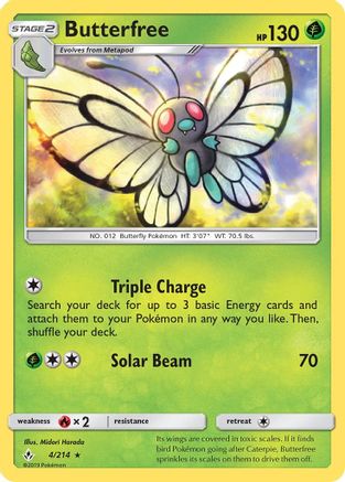 Butterfree 004/214 - SM Unbroken Bonds - Rare