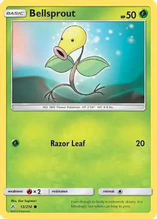 Bellsprout 013/214 - SM Unbroken Bonds - Common SM - Unbroken Bonds Pokemon Single Squirtle Squad Card Shop.