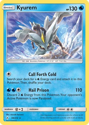 Kyurem 050 - Holofoil SM Unbroken Bonds - Holo Rare SM - Unbroken Bonds Pokemon Single Squirtle Squad Card Shop.