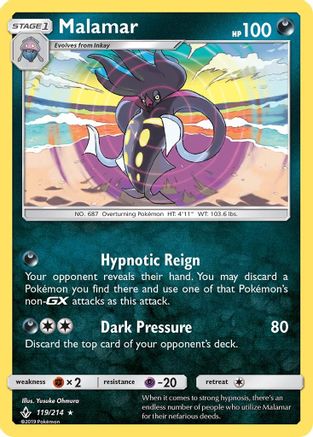 Malamar 119 - Holofoil SM Unbroken Bonds - Holo Rare SM - Unbroken Bonds Pokemon Single Squirtle Squad Card Shop.