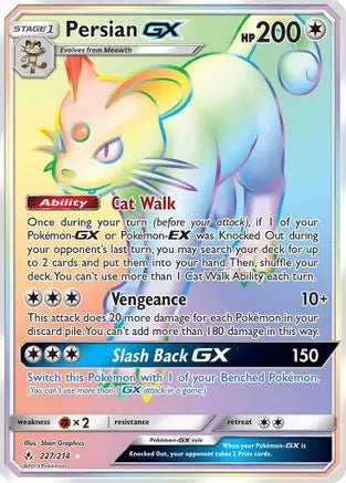 Persian GX (Secret) - Holofoil SM Unbroken Bonds - Secret Rare
