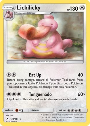 Lickilicky - Reverse Holofoil SM Unbroken Bonds - Rare SM - Unbroken Bonds Pokemon Single Squirtle Squad Card Shop.