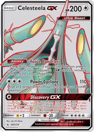 Celesteela GX (Full Art) - Holofoil SM Unbroken Bonds - Ultra Rare SM - Unbroken Bonds Pokemon Single Squirtle Squad Card Shop.