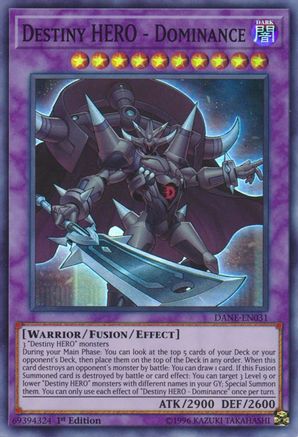Destiny HERO - Dominance (DANE-EN031) - Dark Neostorm Unlimited Dark Neostorm Yugioh Single Squirtle Squad Card Shop.