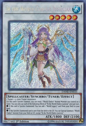 Ib the World Chalice Justiciar (DANE-EN035) - Dark Neostorm 1st Edition Dark Neostorm Yugioh Single Squirtle Squad Card Shop.