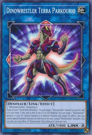 Dinowrestler Terra Parkourio (DANE-EN042) - Dark Neostorm Unlimited Dark Neostorm Yugioh Single Squirtle Squad Card Shop.
