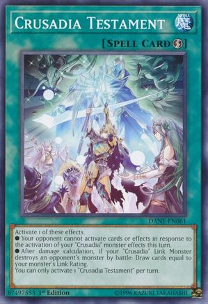 Crusadia Testament (DANE-EN061) - Dark Neostorm Unlimited Dark Neostorm Yugioh Single Squirtle Squad Card Shop.