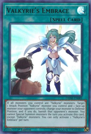 Valkyrie's Embrace (DANE-EN089) - Dark Neostorm 1st Edition Dark Neostorm Yugioh Single Squirtle Squad Card Shop.