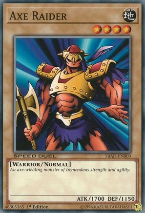 Axe Raider (SBAD-EN009) - Speed Duel: Attack from the Deep 1st Edition Speed Duel: Attack from the Deep Yugioh Single Squirtle Squad Card Shop.