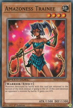 Amazoness Trainee (SBAD-EN015) - Speed Duel: Attack from the Deep 1st Edition Speed Duel: Attack from the Deep Yugioh Single Squirtle Squad Card Shop.