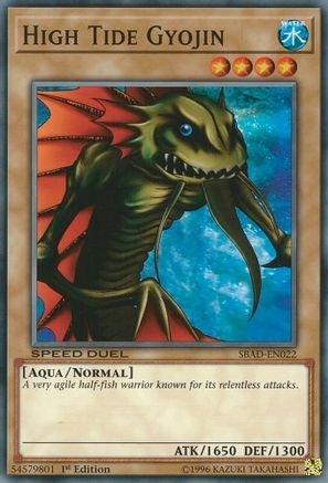 High Tide Gyojin (SBAD-EN022) - Speed Duel: Attack from the Deep 1st Edition Speed Duel: Attack from the Deep Yugioh Single Squirtle Squad Card Shop.