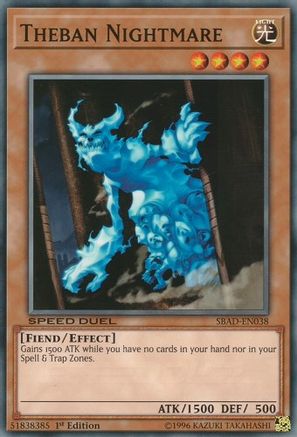 Theban Nightmare (SBAD-EN038) - Speed Duel: Attack from the Deep 1st Edition Speed Duel: Attack from the Deep Yugioh Single Squirtle Squad Card Shop.
