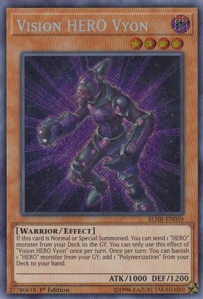Vision HERO Vyon (BLHR-EN059) - Battles of Legend: Hero's Revenge 1st Edition Battles of Legend: Hero's Revenge Yugioh Single Squirtle Squad Card Shop.