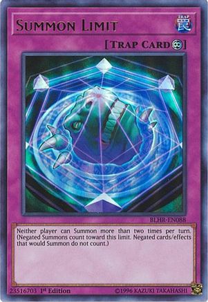 Summon Limit (BLHR-EN088) - Battles of Legend: Hero's Revenge 1st Edition Battles of Legend: Hero's Revenge Yugioh Single Squirtle Squad Card Shop.