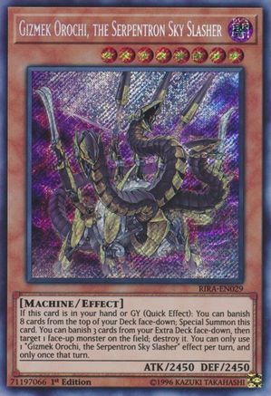 Gizmek Orochi, the Serpentron Sky Slasher (RIRA-EN029) - Rising Rampage 1st Edition Rising Rampage Yugioh Single Squirtle Squad Card Shop.