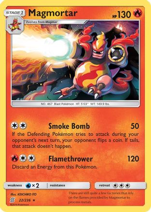 Magmortar - Reverse Holofoil SM Unified Minds - Rare SM - Unified Minds Pokemon Single Squirtle Squad Card Shop.