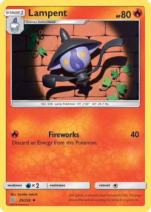 Lampent 029 SM Unified Minds - Uncommon SM - Unified Minds Pokemon Single Squirtle Squad Card Shop.