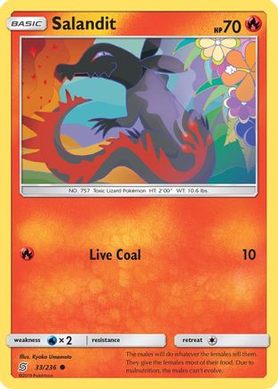 Salandit (33) (33) 033/236 SM Unified Minds - Common SM - Unified Minds Pokemon Single Squirtle Squad Card Shop.