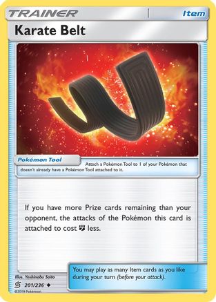 Karate Belt 201 - Reverse Holofoil SM Unified Minds - Uncommon SM - Unified Minds Pokemon Single Squirtle Squad Card Shop.