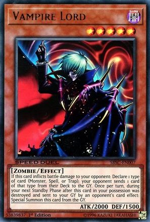 Vampire Lord (SBSC-EN007) - Speed Duel: Scars of Battle 1st Edition Speed Duel: Scars of Battle Yugioh Single Squirtle Squad Card Shop.