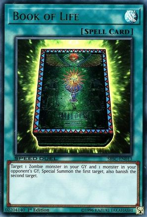 Book of Life (SBSC-EN013) - Speed Duel: Scars of Battle 1st Edition Speed Duel: Scars of Battle Yugioh Single Squirtle Squad Card Shop.
