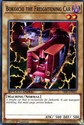 Bokoichi the Freightening Car (SBSC-EN031) - Speed Duel: Scars of Battle 1st Edition Speed Duel: Scars of Battle Yugioh Single Squirtle Squad Card Shop.
