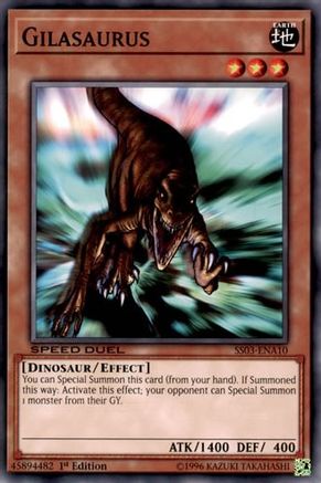 Gilasaurus (SS03-ENA10) - Speed Duel Decks: Ultimate Predators 1st Edition Speed Duel Decks: Ultimate Predators Yugioh Single Squirtle Squad Card Shop.